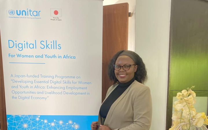Lilian Olivia participating “UNITAR Developing Essential Digital Skills for Women and Youth in Africa” programme