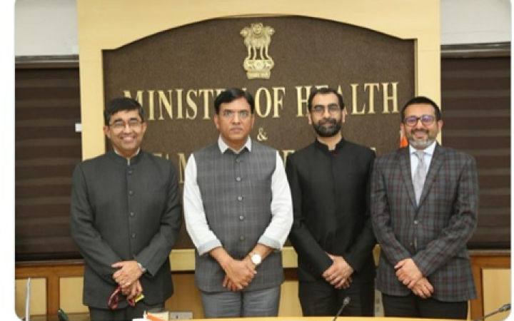 Photo of representatives from Ministry of Health, India, UNITAR and The Defeat NCD Partnership