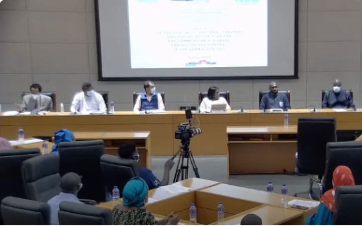 Photo of discussion held with Ministry of Health, Gambia