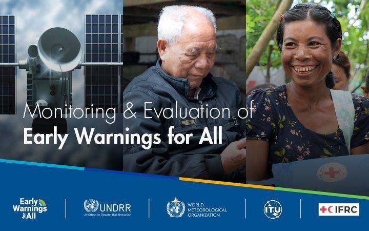 Banner for e-learning course Monitoring and Evaluation of Early Warnings for All