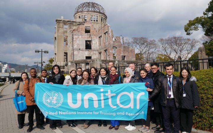 UNITAR 10th Nuclear Disarmament and Non-Proliferation Training Programme in Hiroshima  Group Image at the Hiroshima Peace Memorial Park