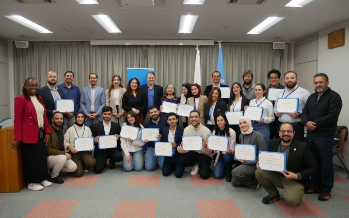 Group photo of Closing Ceremony of the UNITAR Egypt, Iraq, Lebanon Entrepreneurship Training Programme