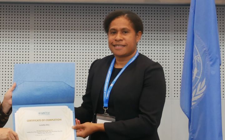 Photo of Receiving Certification for the 2024 UNITAR Leaders for a Free and Open Indo-Pacific: Sea and Human Security programme 