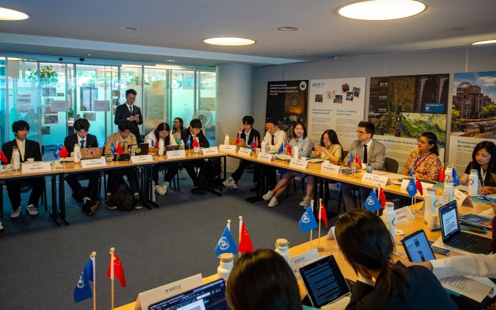 Participants joinning the in-person workshop at UNITAR headquarters in Geneva.