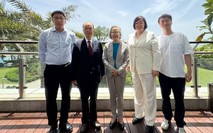 L-R: Mr. Wu Fengping, Executive Director of PASG; Dr. Cater Tseng, representative of the International Advisory Board of PASG; Ms. Mihoko Kumamoto, Director of the Division for Prosperity at UNITAR; Ms.Lu Meng, Programme Coordinator of the Division for Prosperity at UNITAR; Mr. Manke Wang, Programme Coordinator of the Division for Prosperity at UNITAR