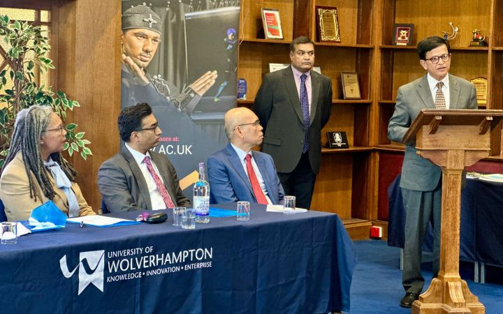 Mr. Nikhil Seth, United Nations Assistant Secretary-General, Executive Director, UNITAR, giving a speech at the signing ceremony.
