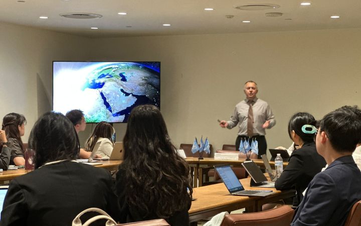 Dr. Angelov instructing the UN 101 module