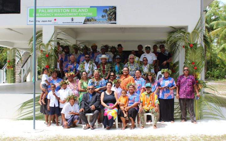 Cook Islands Prime Minister Mark Brown opened the Palmerston Emergency Management Centre, funded by the Government of Japan, in January 2021. Many islands need proper evacuation shelters but funding is tight. Photo by Maria Tuoro.