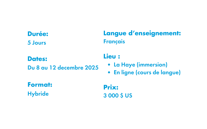 Français Diplomatique et Juridique - Programme d'Immersion