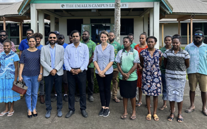 The participants of the first training of the project in Vanuatu