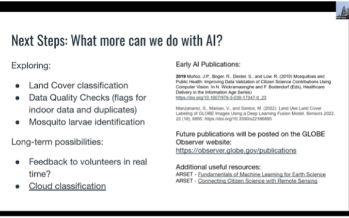 PowerPoint slide, Next steps: what more can we do with AI?