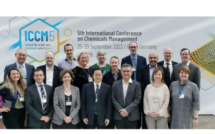 Representatives of IOMC Participating Organizations at the 5th International Conference on Chemicals Management (ICCM-5), Bonn, Germany, Sept. 2023
