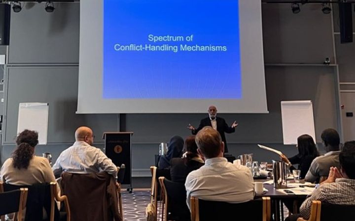 Professor Hizkias Assefa presents his Spectrum of Conflict Handling Mechanisms