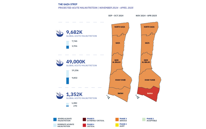 The Gaza Strip Projected Acute Malnutrition | November 2024 - April 2025