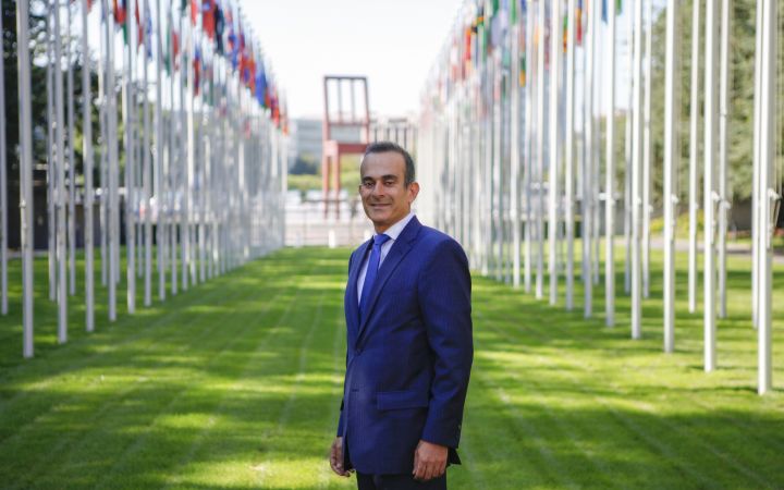 Mr. El-Haddad at the Palais des Nations