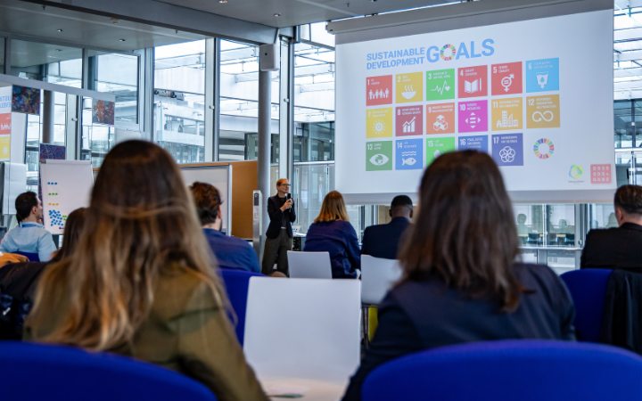 UNITAR students receiving a workshop 