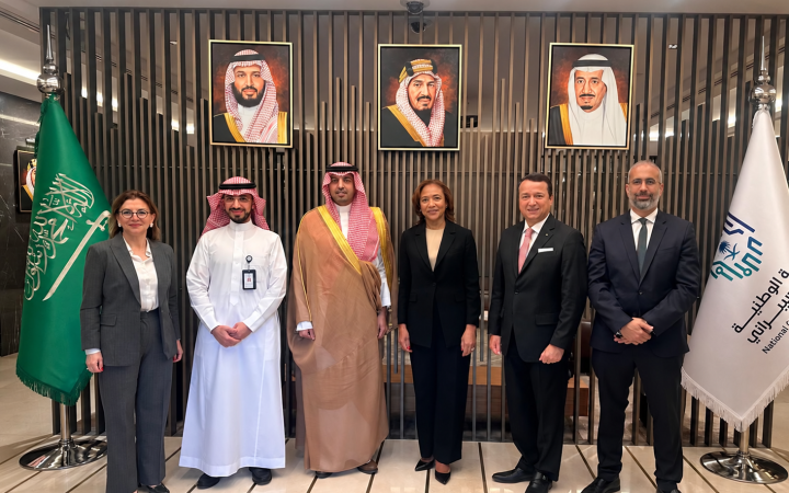 Group photo of the UNITAR delegation with representatives of Saudi Arabia at the National Cybersecurity Authority in Riyadh.