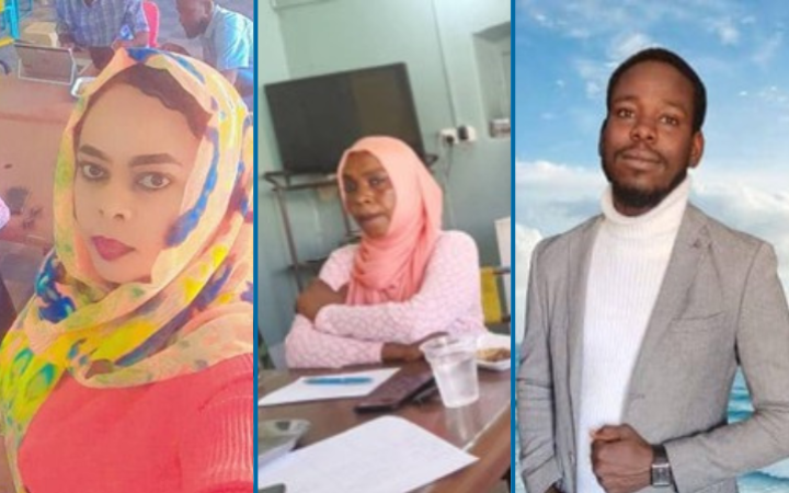  Left to right: Salma Kamil, Khadija Adam Ahmed, Dahab Abaker Dahab Elnour