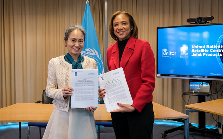 left: Shoko Noda, UNDP Crisis Bureau Director, right: Michelle Gyles-McDonnough, UNITAR Executive Director