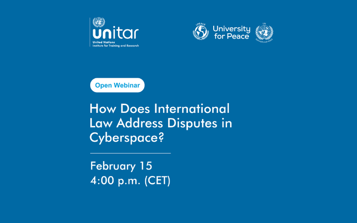 How does International law address disputes in cyberspace?