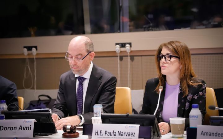 H.E. Paula Narváez sharing opening remarks