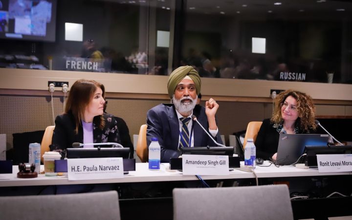 Amandeep Singh Gill, UN Tech Envoy sharing insights with room of participants