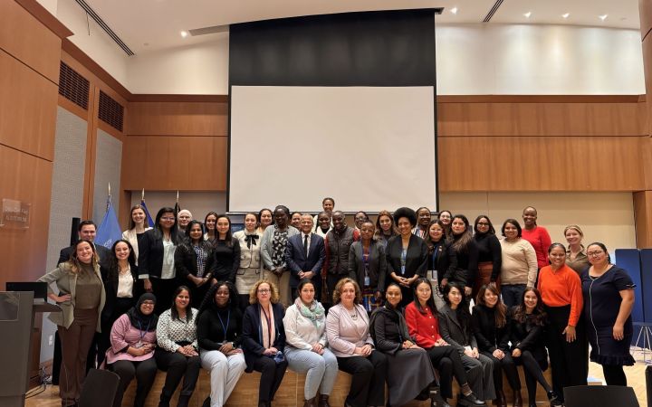 WiC Fellows together for picture with Ambassador Gafoor