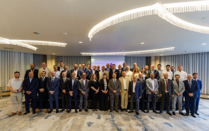 Participants gathered for a group photo during the kick-off workshop for the MENA Region Safe Mobility 4 All & 4 Life Programme