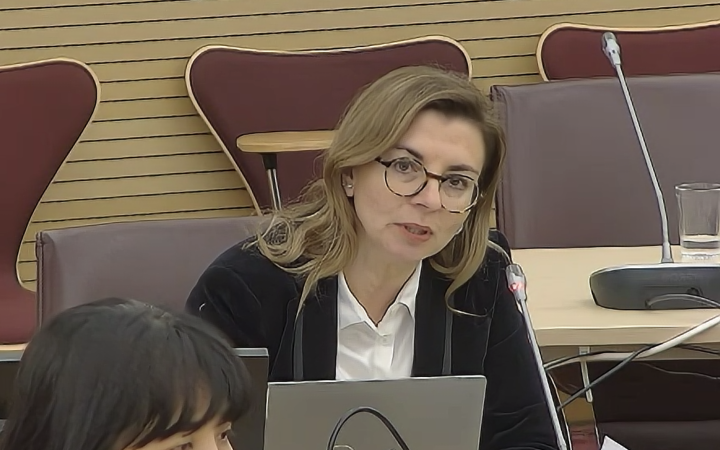 Ms Ebru Canan-Sokullu, Director of UNITAR Global Water Academy, contributing to discussions on the SDG 6 Capacity Development Initiative.