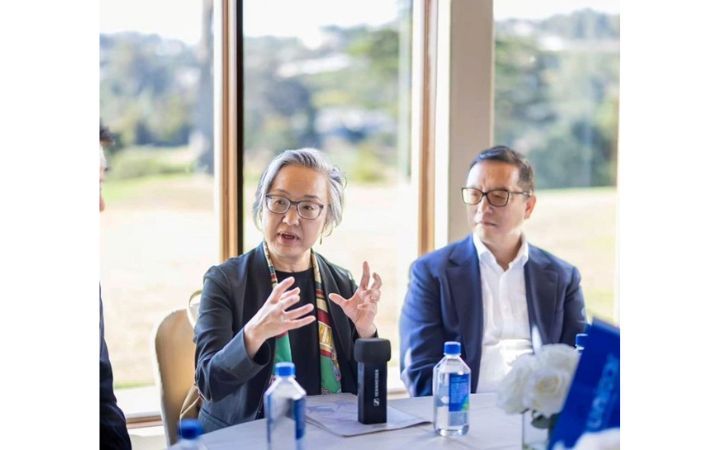 Mihoko Kumamoto, Director, UNITAR Division for Prosperity, highlighting PASG's role in promoting green economy, youth leadership and sustainability