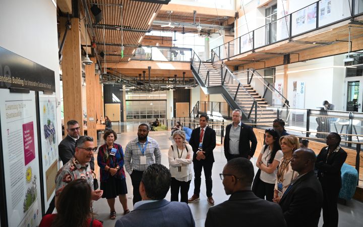 Participants engaging in a guided tour of a site visit during the Future-Ready Airports: Preparedness for Mega Events Through Safety, Sustainability and Smart Innovation