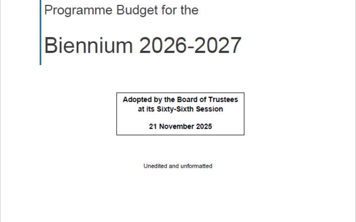 Programme Budget Biennium 2026-2027