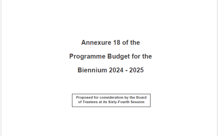 Revised Programme Budget Biennium 2024-2025 Annexture 18
