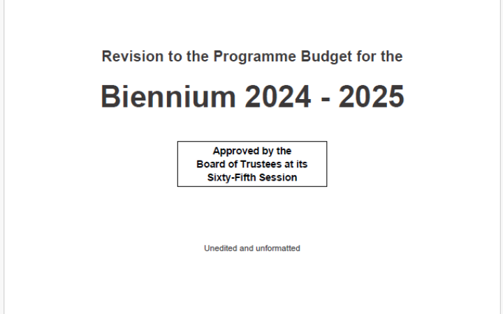 Revised Programme Budget Biennium 2024-2025