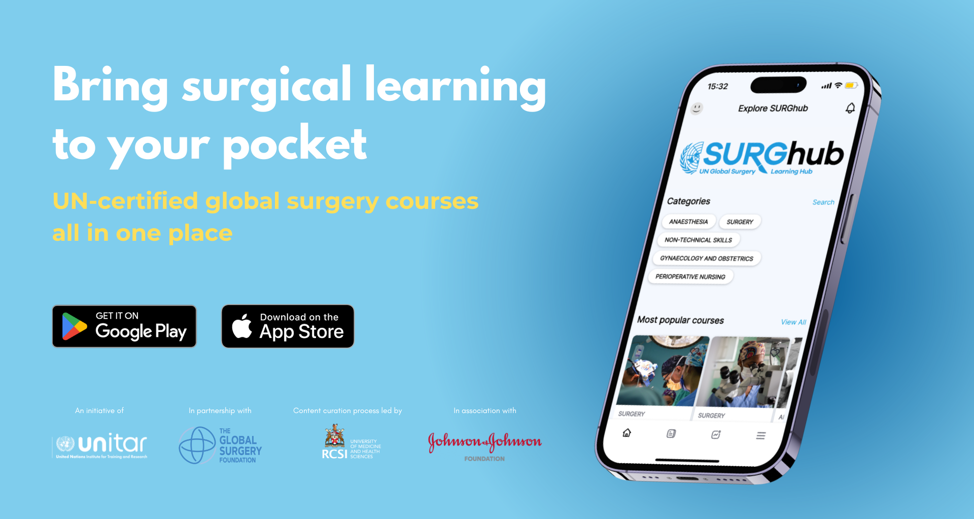 SURGhub iOS & Android Learning App Now Available | UNITAR
