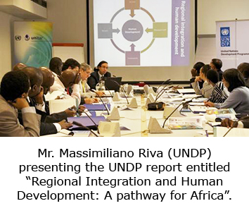 Mr. Riva from UNDP presenting the UNDP report at UNITAR-UNDP workshop