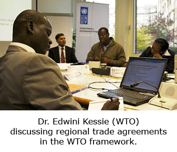 Dr. Kessie from WTO at the UNDP-UNITAR workshop