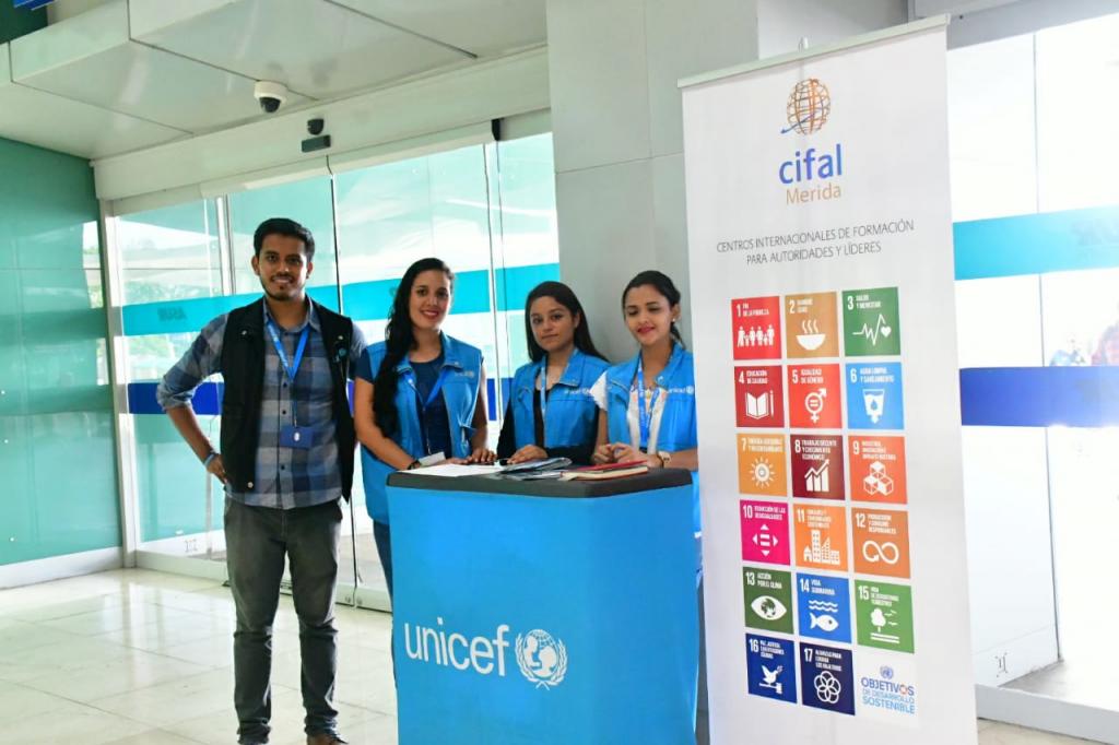 UNICEF and CIFAL Merida team members at Merida International Airport