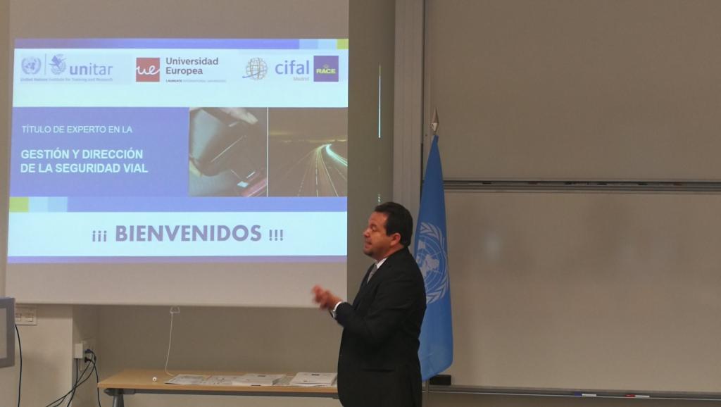 Director of CIFAL Quito from Ecuador Mr. Edwin Mino during the inauguration of the Course