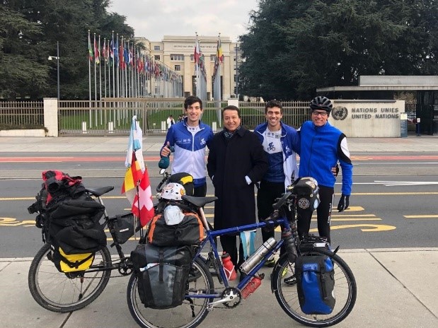 Biciventura in front of the Palais des Nations 