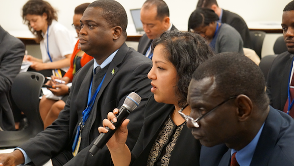 A question addressed to the panelists from the participant (Photo – UNITAR)